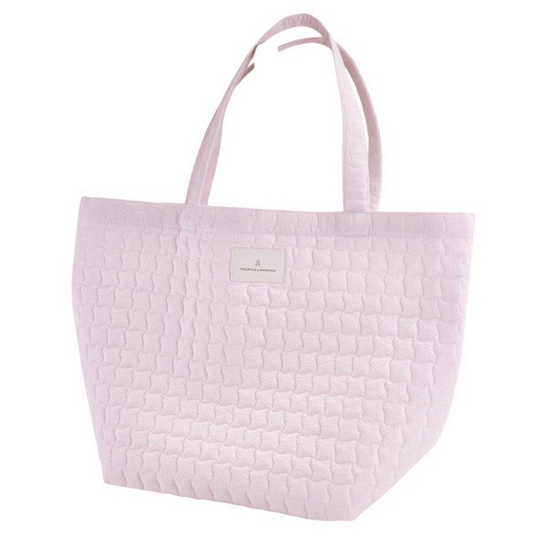 THEOPHILE & PATACHOU PINK GARDEN PARTY TOTE BAG GEWATTEERD - ROZE