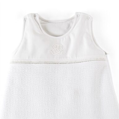 THEOPHILE EN PATACHOU COTTON WHITE SLAAPZAK 70CM - GEWAFELD - WIT