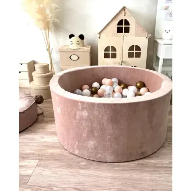 MOJE BALLENBAD 90X40 SOFT VELVET DARK BEIGE + 200 BALLEN