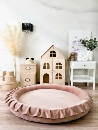 MOJE SPEELNEST VELVET DARK BEIGE - BEIGE