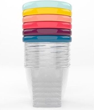 BABYMOOV BEWAARPOTJES 6X250ML BIOSOURCED - WIT