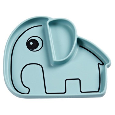 DONE BY DEER PEEKABOO PLATE ELPHEE BLUE - BLAUW