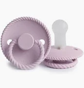 FRIGG ROPE FOPSPEEN SILICONE 0-6 SOFT LILAC - PAARS