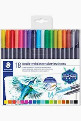 STAEDTLER AQUARELSTIFTEN MET DUBBELE PUNT 18ST