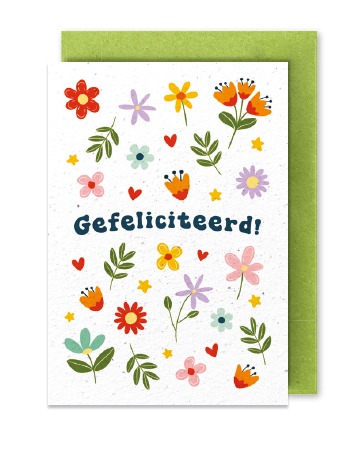 WENSKAART GEFELICITEERD ENFANT TERRIBLE - GROEN