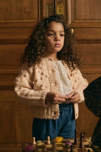 LOUISE MISHA CARDIGAN SANDY BLUSH - ROZE