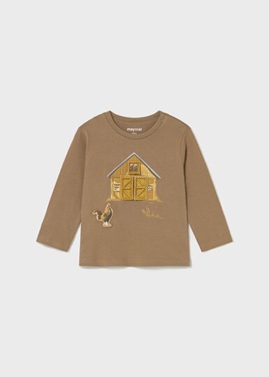 MAYORAL T-SHIRT MET SCHUUR - BRUIN