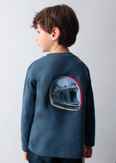 MAYORAL T-SHIRT RACE TRACK - BLAUW