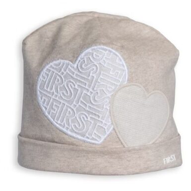 FIRST BABYMUTSJE HARTJE BEIGE