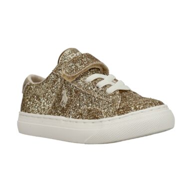 RALPH LAUREN POLO SNEAKERS GOLD GLITTER - GOUD