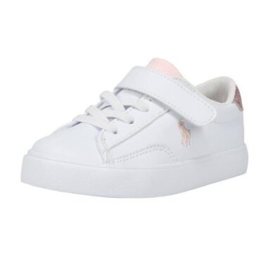 RALPH LAUREN POLO SNEAKERS WHITE PINK - WIT