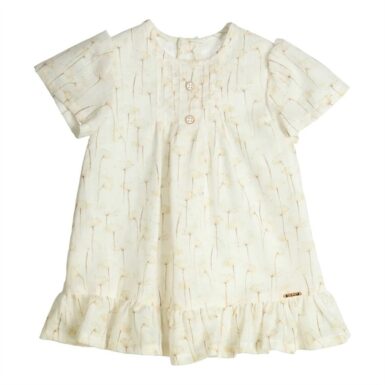 GYMP DRESS JACINDA OFF WHITE/BEIGE