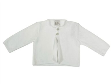 PAZ RODRIGUEZ CARDIGAN ESENCIAL WHITE - WIT