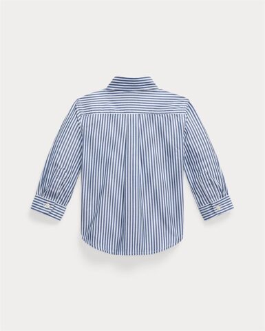 RALPH LAUREN HEMD STRIPES DARK BLUE - BLAUW