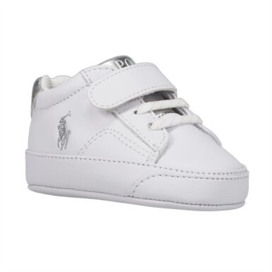 RALPH LAUREN PARKSCHOENTJE WIT/ZILVER