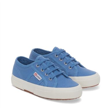 SUPERGA SNEAKER VETERS BLUE - BLAUW