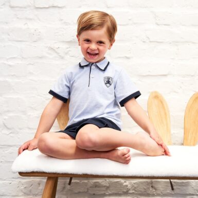 TEDDIES&STORIES SHORT SET PYJAMA AZURO-NAVY - BLAUW