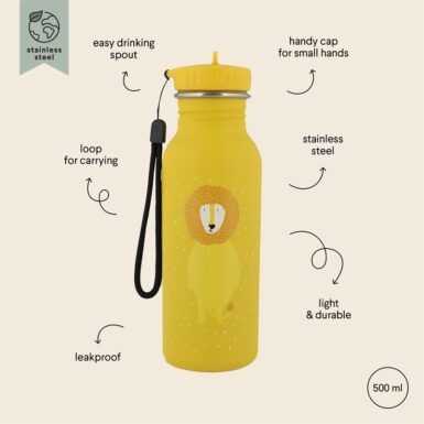 TRIXIE MR LION DRINKFLES 500ML - GEEL