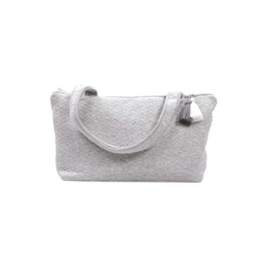 POETREE CHEVRON LIGHT GREY MELANGE VERZORGINGSTAS - GRIJS