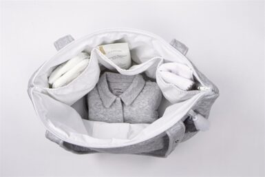 POETREE CHEVRON LIGHT GREY MELANGE VERZORGINGSTAS - GRIJS