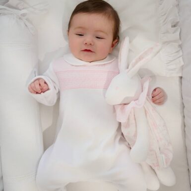 THEOPHILE & PATACHOU KRUIPPAKJE VELOURS SMOCK - ROZE