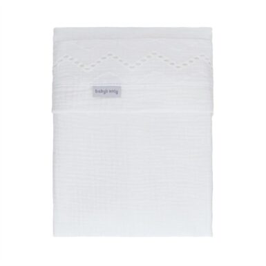 BABY'S ONLY WIEGDEKEN BRODERIE CALM WHITE - WIT