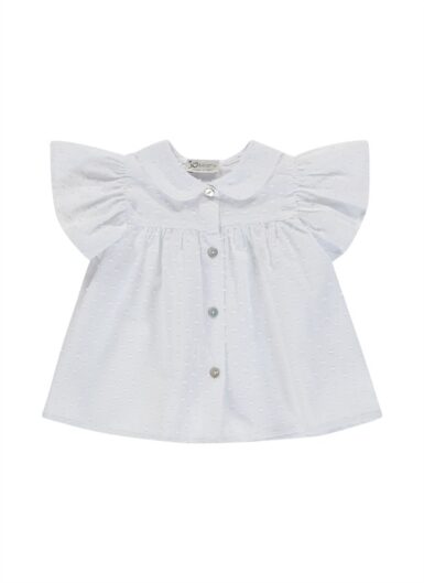 JO MILANO BLOUSE DOTS WHITE - WIT