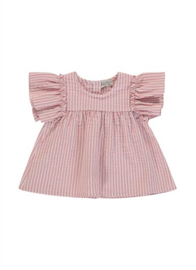 JO MILANO T-SHIRT APRICOT STRIPES - ROZE