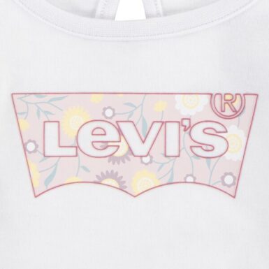 LEVI'S T-SHIRT MET LANGE MOUWEN WIT