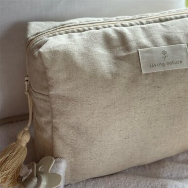 LIVING NATURE TOILETTAS CECILE MIX BEIGE KATOEN LINNEN