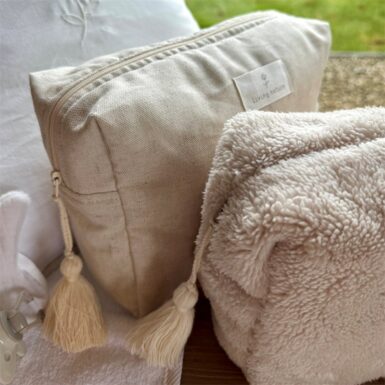 LIVING NATURE TOILETTAS CECILE MIX BEIGE KATOEN LINNEN