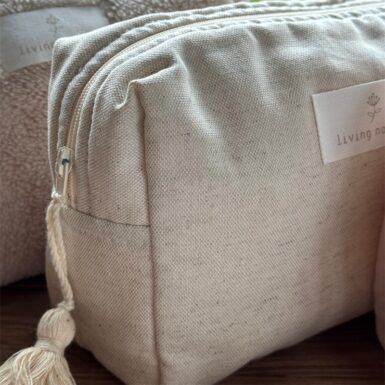 LIVING NATURE TOILETTAS CLAIRE MIX BEIGE KATOEN LINNEN