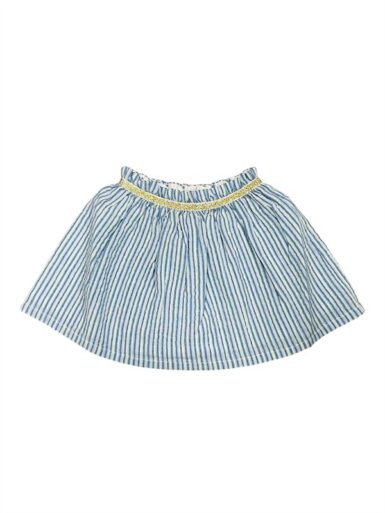 LOUISE MISHA SKIRT BLUE PARASOL STRIPES - BLAUW