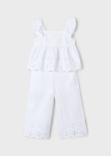 MAYORAL 2 DELIG SETJE WHITE BRODERIE - WIT