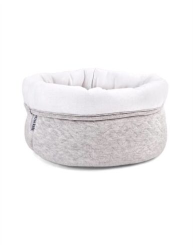 POETREE CHEVRON LIGHT GREY MELANGE COMMODE MANDJE ROND - GRIJS