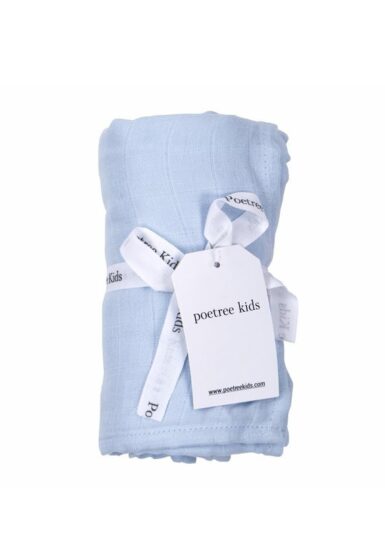 POETREE SWADDLE DOEK LIGHT BLUE - BLAUW