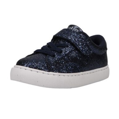 RALPH LAUREN SNEAKERS NAVY GLITTER - BLAUW