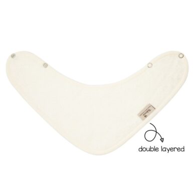 TIMBOO BANDANA DUBBELLAAGS 36X20CM DAISY WHITE - WIT