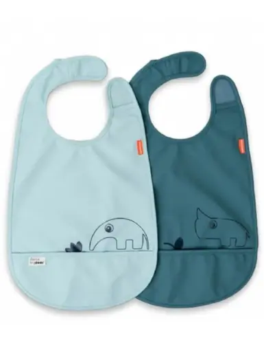 BLUE SLAB 2-PACK VELCRO DONE BY DEER - BLAUW