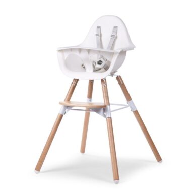 CHILDHOME EVOLU 2 STOEL 2 IN 1 NATUREL/WIT