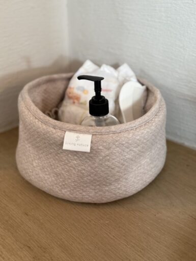 LIVING NATURE VERZORGINGSMANDJE COSY COLLECTIE - BEIGE