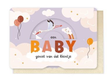 WENSKAART EEN BABY GENIET VAN DAT KLEINTJE ENFANT TERRIBLE