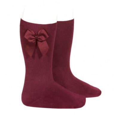 CONDOR KNIEKOUSEN MET STRIK BURGUNDY