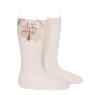 CONDOR KNIEKOUSEN MET STRIK NUDE - ROZE
