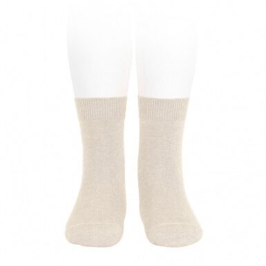 CONDOR KORTE SOKKEN LINNEN - BEIGE