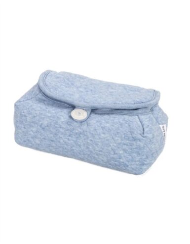 POETREE CHEVRON DENIM BLUE TISSUE BOX COVER - BLAUW