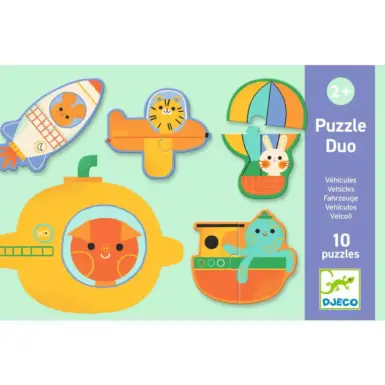DJECO DUO PUZZEL VOERTUIGEN