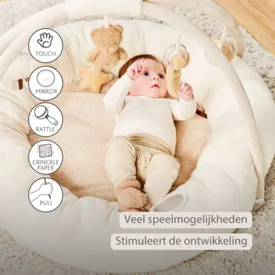 NATTOU SPEELTAPIJT TEDDY MET BOGEN ECRU - BEIGE