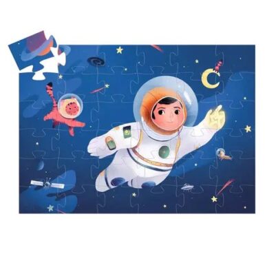 DJECO PUZZEL ASTRONAUT OP DE MAAN 36 STUKJES - BLAUW