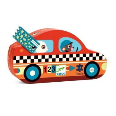 DJECO PUZZEL DE RACEWAGEN-16 STUKKEN